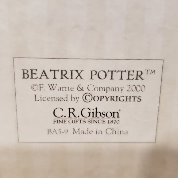 RARE VTG Beatrix Potter C.R. Gibson Baby Keepsake Box w/tags - Picture 11 of 12